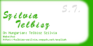 szilvia telbisz business card